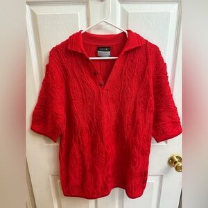 COOGI Australia red cable knit sweater large
